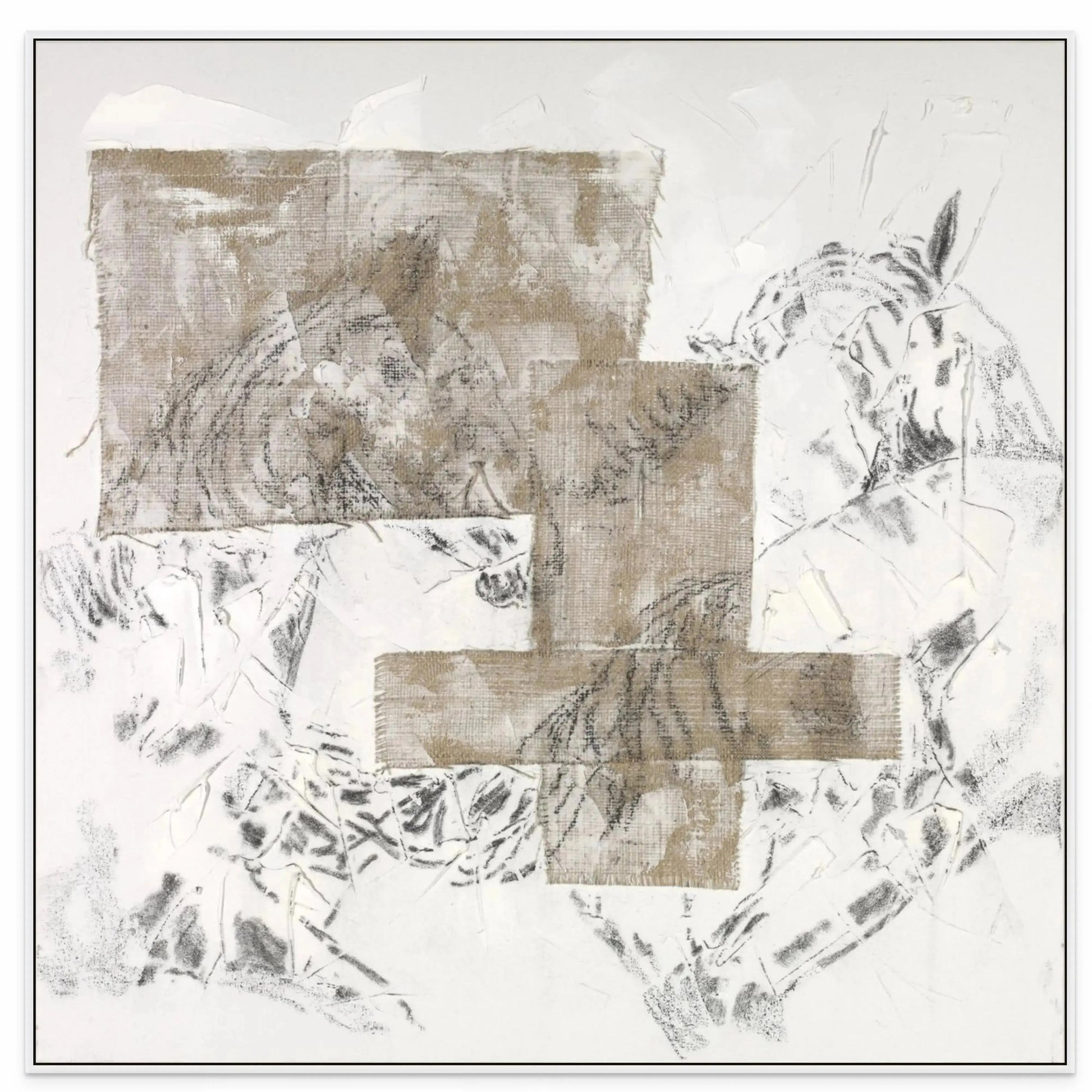 RUNNING HERD II with White Maple Floating Frame