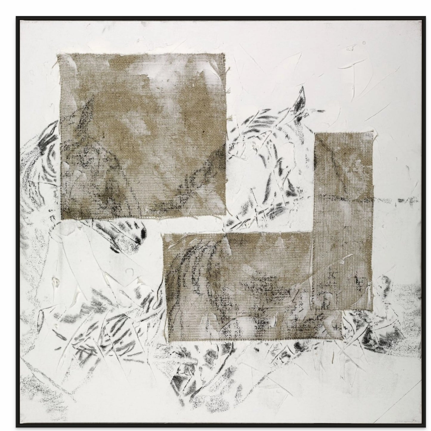 RUNNING HERD III - with Black Oak Floating Frame