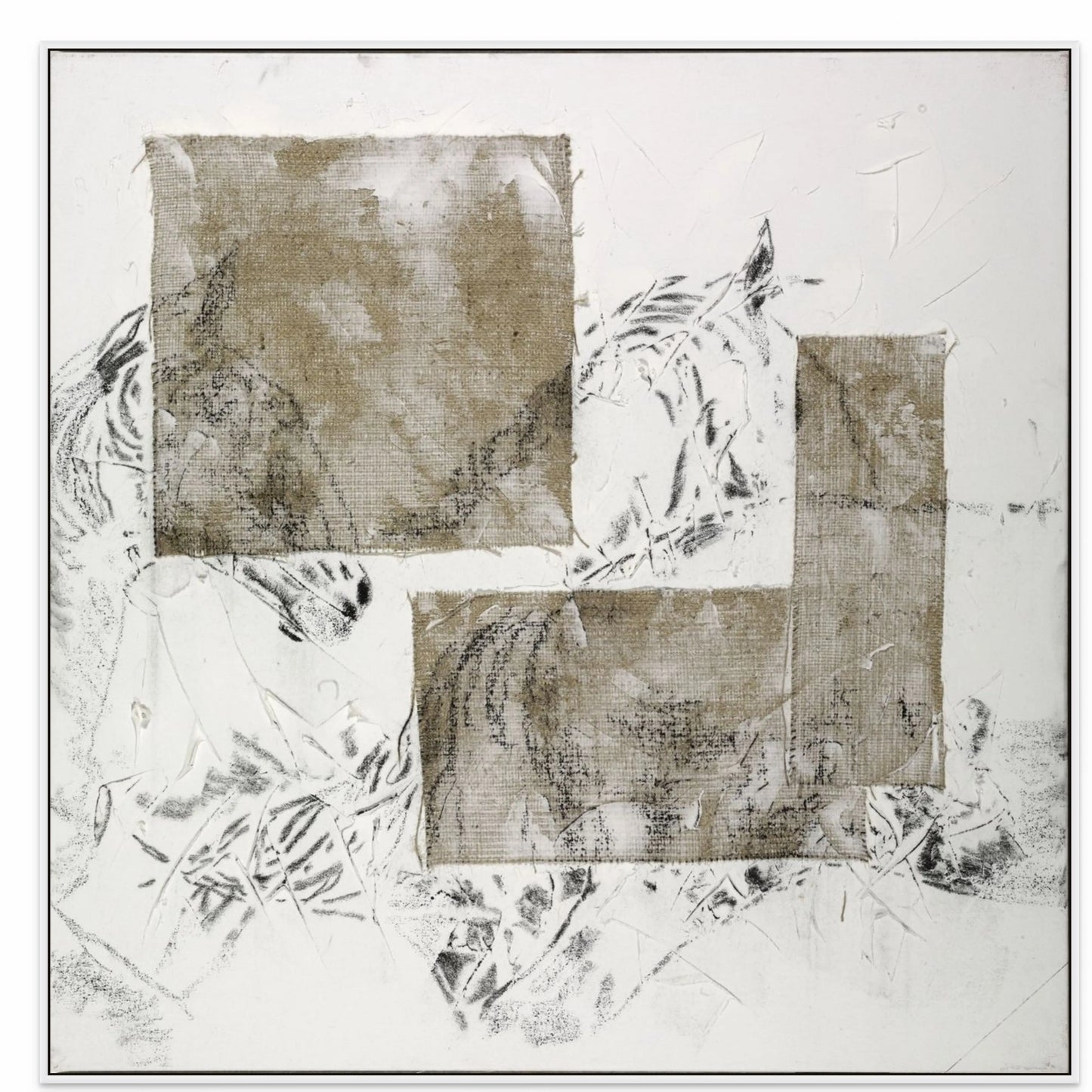 RUNNING HERD III - with White Maple Floating Frame