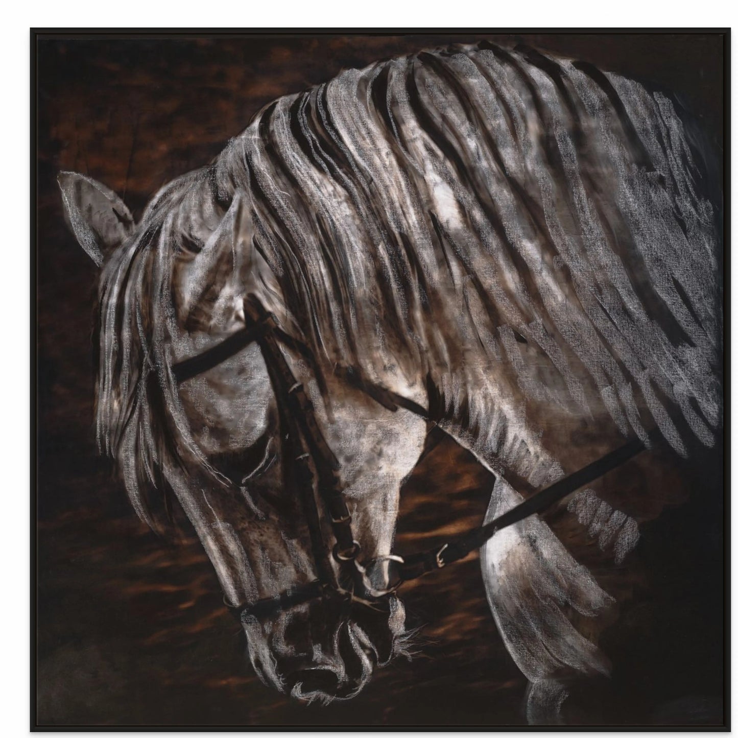 STAND STRONG with Black Oak Floating Frame 