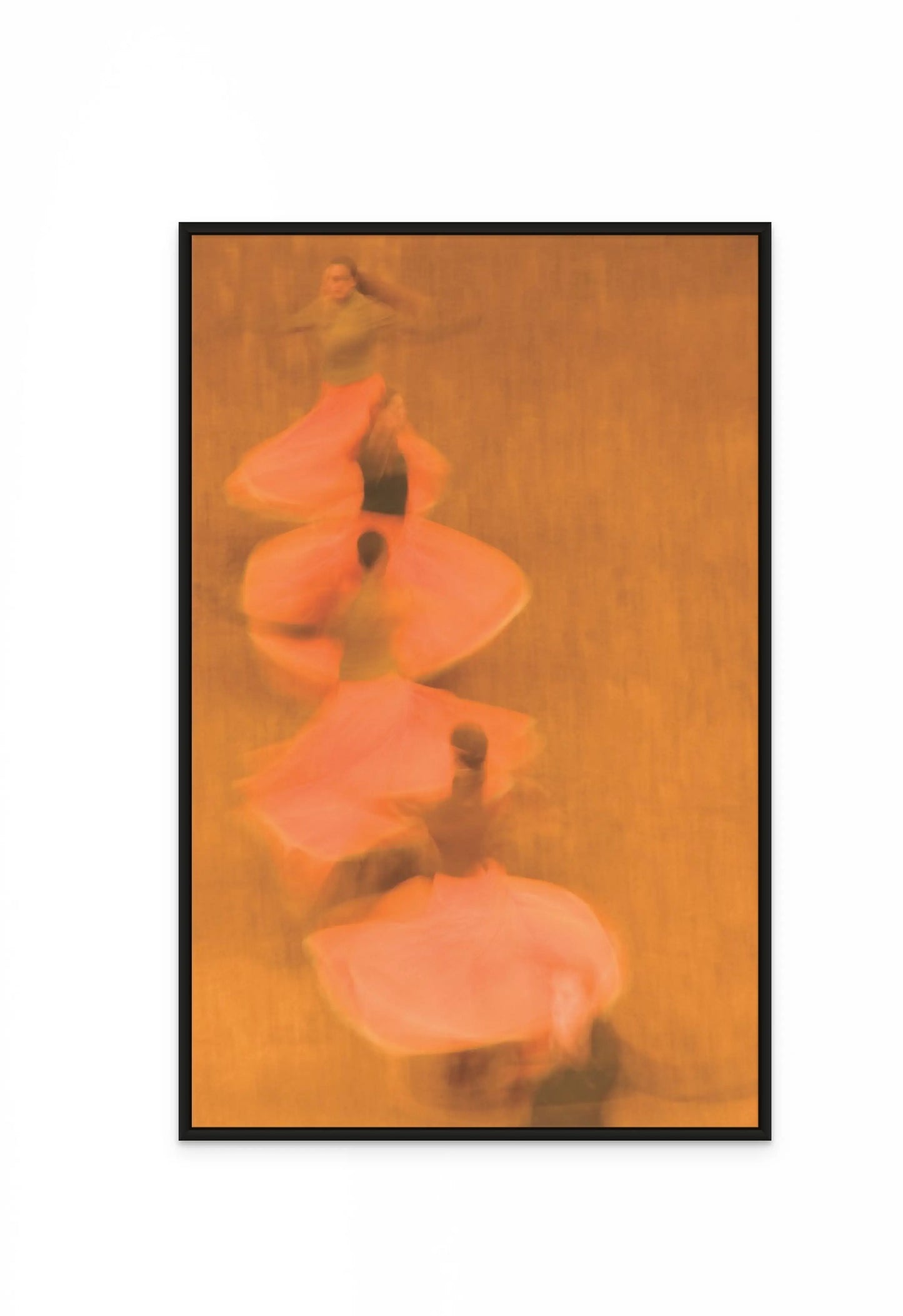 SWIRLING with Black Oak Floating Frame
