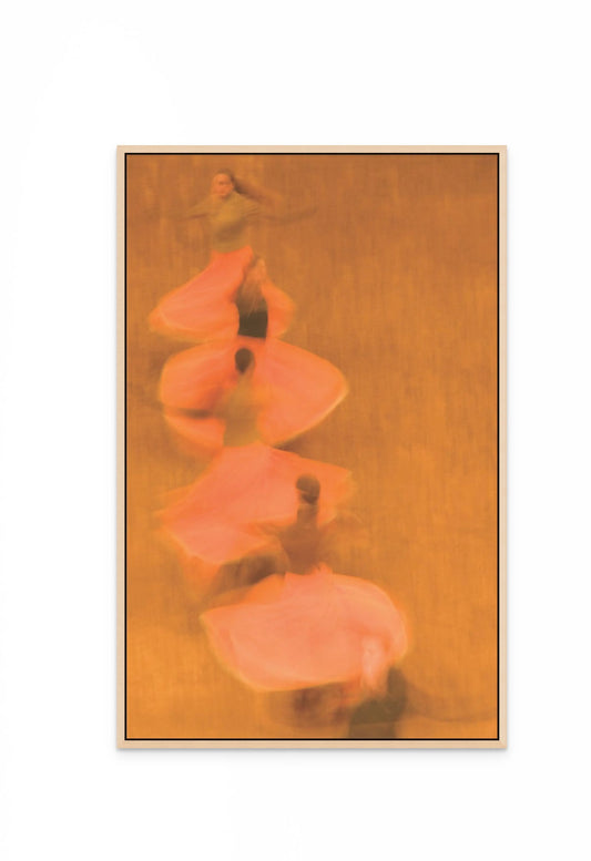SWIRLING with Natural Maple Floating Frame