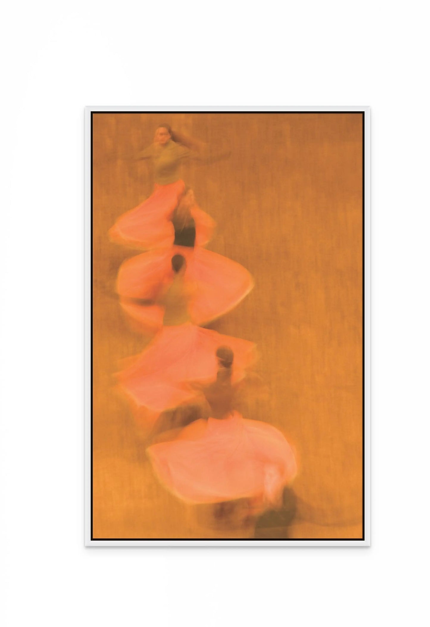 SWIRLING with White Maple Floating Frame