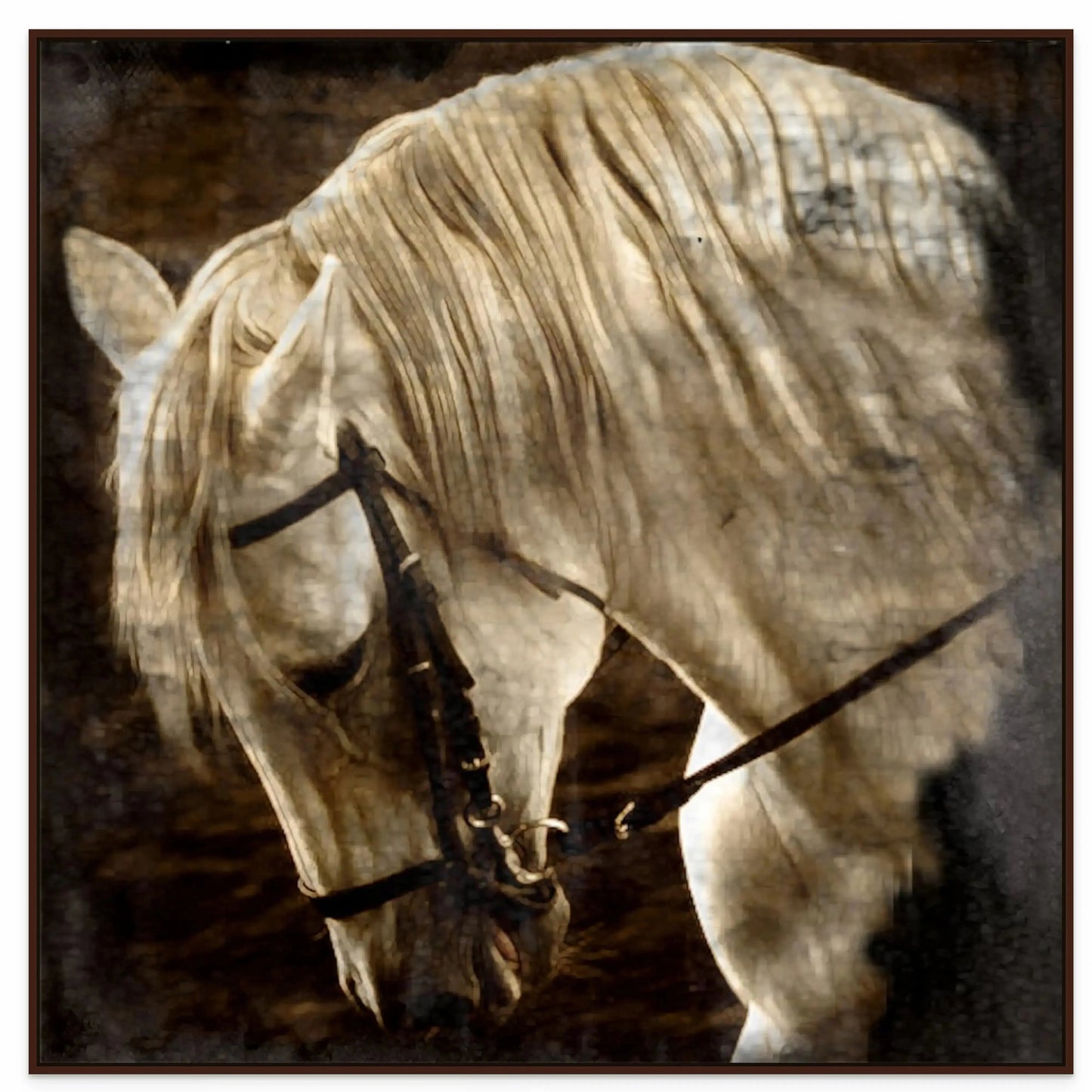 TIMELESS HEART with Black Oak Floating Frame